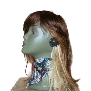 Handmade Black & Brown Rustic ClipOn Earrings